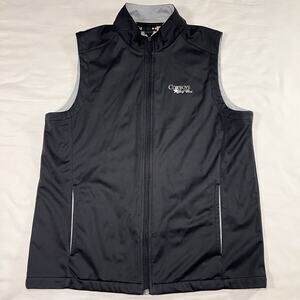 Dallas Cowboys Golf Vest Men Size L Loose Black Fit Full Zip Under Armour Active